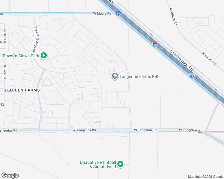 map of restaurants, bars, coffee shops, grocery stores, and more near 10316 West Williamson Street in Marana