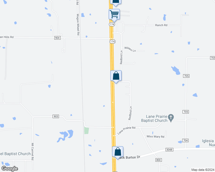 map of restaurants, bars, coffee shops, grocery stores, and more near 3688-3720 North Main Street in Joshua