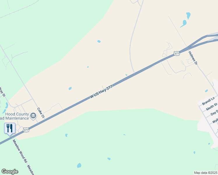 map of restaurants, bars, coffee shops, grocery stores, and more near 3102 West US Highway 377 in Granbury
