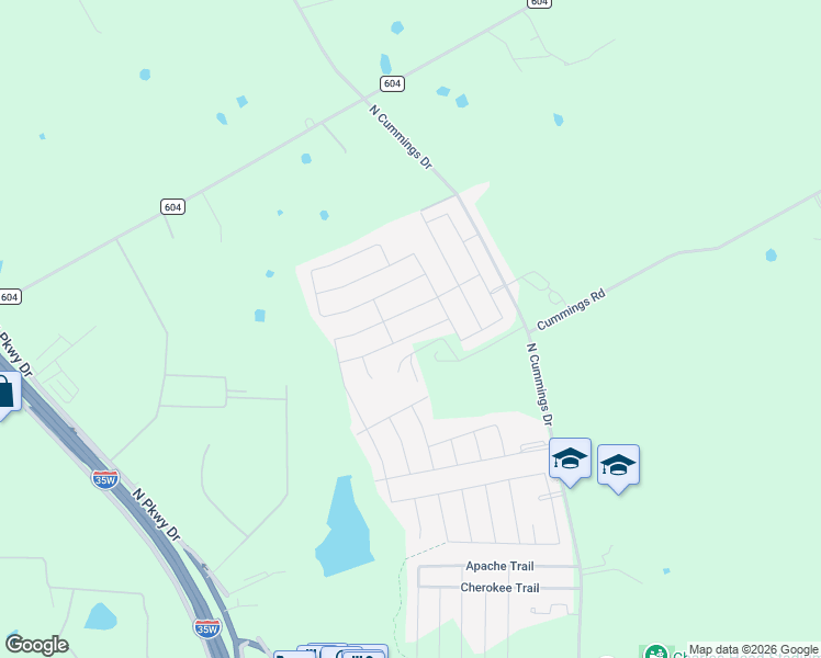 map of restaurants, bars, coffee shops, grocery stores, and more near 404 Boulder Creek Drive in Alvarado