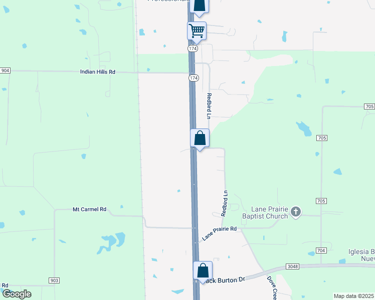 map of restaurants, bars, coffee shops, grocery stores, and more near 4023 North Main Street in Cleburne