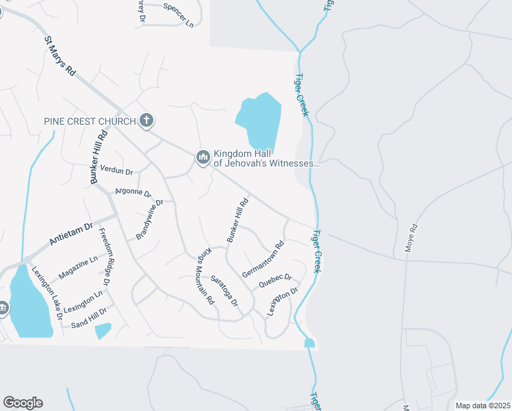map of restaurants, bars, coffee shops, grocery stores, and more near 5616 Saint Marys Road in Columbus