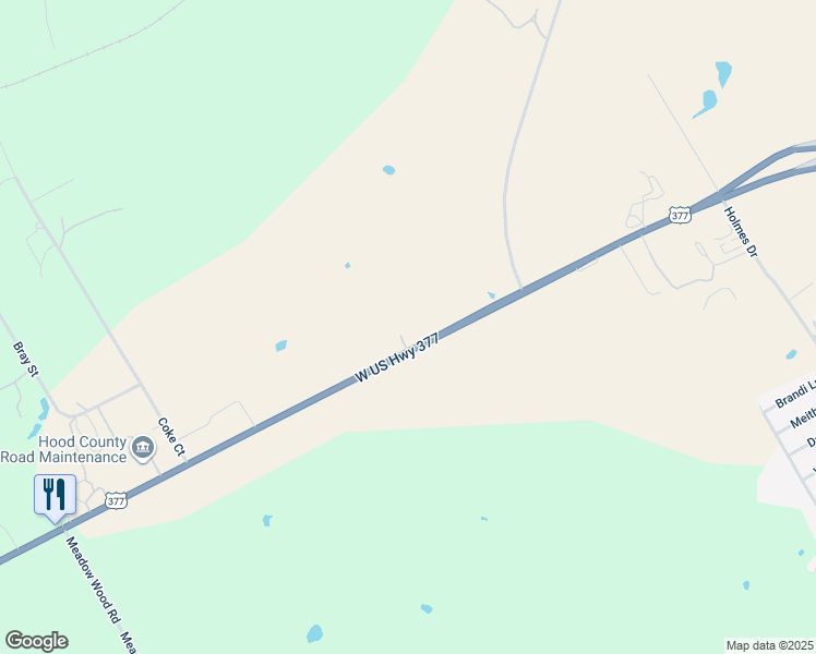 map of restaurants, bars, coffee shops, grocery stores, and more near 3102 West US Highway 377 in Granbury