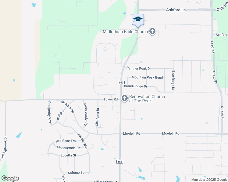 map of restaurants, bars, coffee shops, grocery stores, and more near 706 Staghorn Street in Midlothian