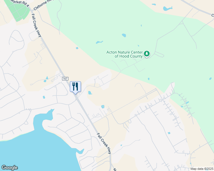 map of restaurants, bars, coffee shops, grocery stores, and more near 6521 Smoky Hill Court in Granbury