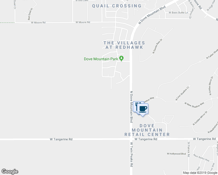 map of restaurants, bars, coffee shops, grocery stores, and more near 12353 North Globe Mallow Place in Marana