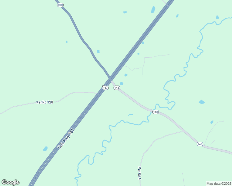 map of restaurants, bars, coffee shops, grocery stores, and more near 121-229 Highway 148 in Ruston