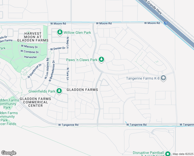 map of restaurants, bars, coffee shops, grocery stores, and more near 12380 North Amberwood Place in Marana
