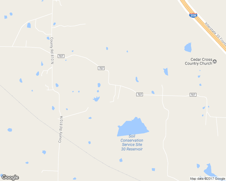 map of restaurants, bars, coffee shops, grocery stores, and more near 5408 County Road 707 in Alvarado
