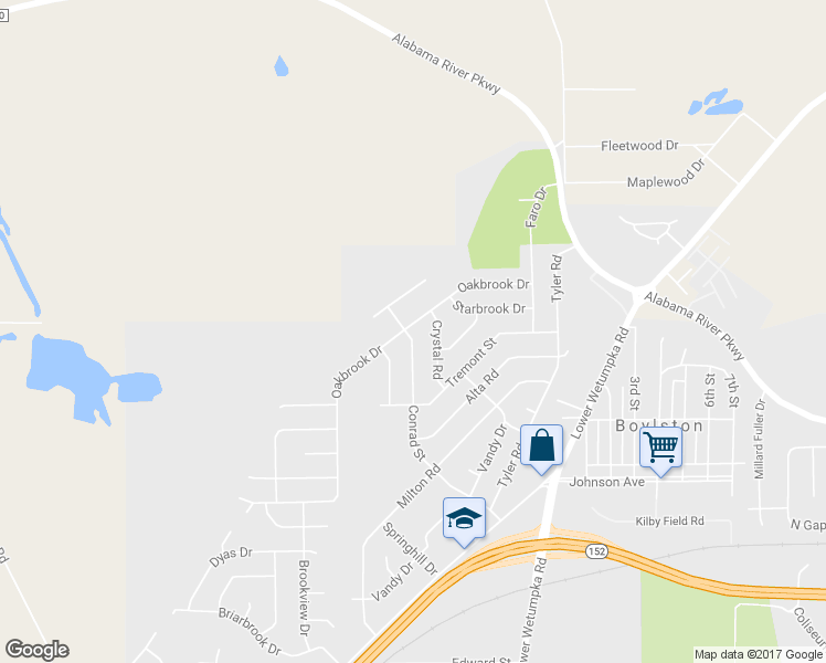 map of restaurants, bars, coffee shops, grocery stores, and more near 1000 Oakbrook Drive in Montgomery