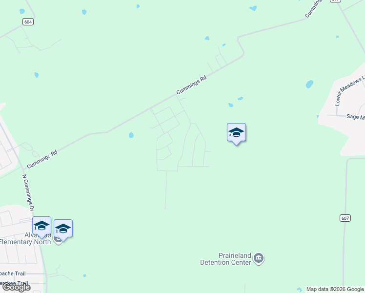 map of restaurants, bars, coffee shops, grocery stores, and more near 7868 Cummings Road in Alvarado