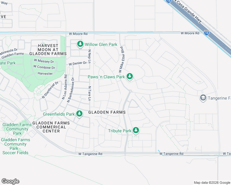 map of restaurants, bars, coffee shops, grocery stores, and more near 10850 West Sarabella Drive in Marana