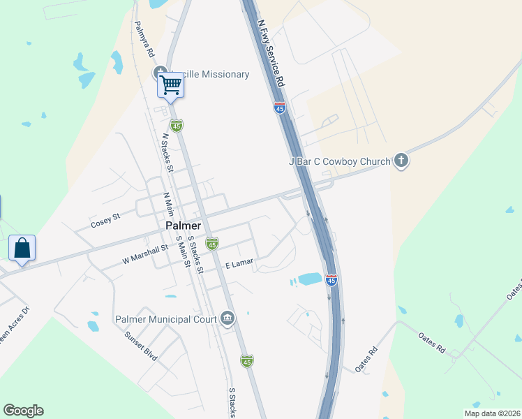 map of restaurants, bars, coffee shops, grocery stores, and more near 201 Elizabeth Drive in Palmer