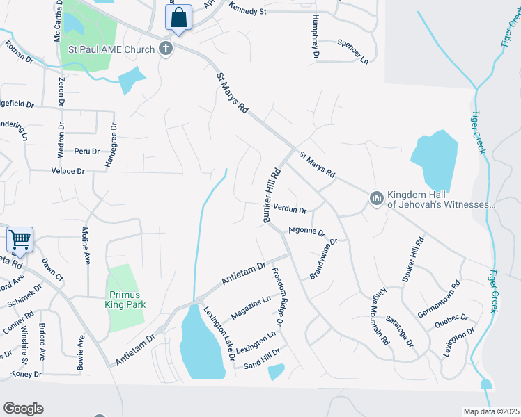map of restaurants, bars, coffee shops, grocery stores, and more near 5058 Aaron Drive in Columbus