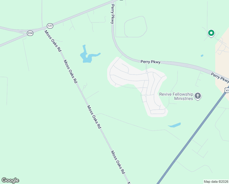 map of restaurants, bars, coffee shops, grocery stores, and more near 154 Moss Oaks Road in Perry