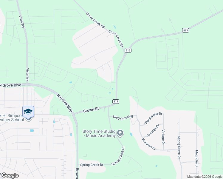 map of restaurants, bars, coffee shops, grocery stores, and more near 285 Victorian Drive in Waxahachie