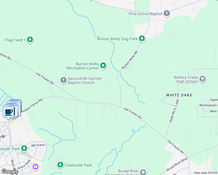 map of restaurants, bars, coffee shops, grocery stores, and more near 35 Polite Drive in Beaufort