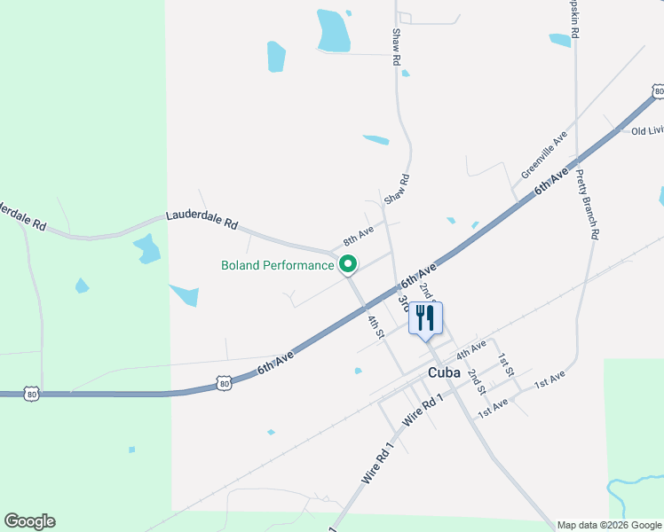map of restaurants, bars, coffee shops, grocery stores, and more near 202-298 4th Street in Cuba