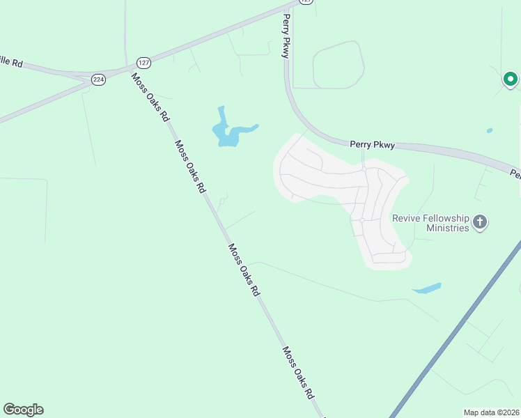 map of restaurants, bars, coffee shops, grocery stores, and more near 154 Moss Oaks Road in Perry