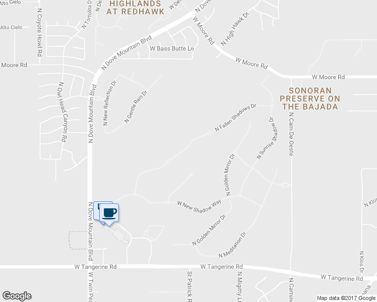 map of restaurants, bars, coffee shops, grocery stores, and more near 12474 North Fallen Shadows Drive in Marana
