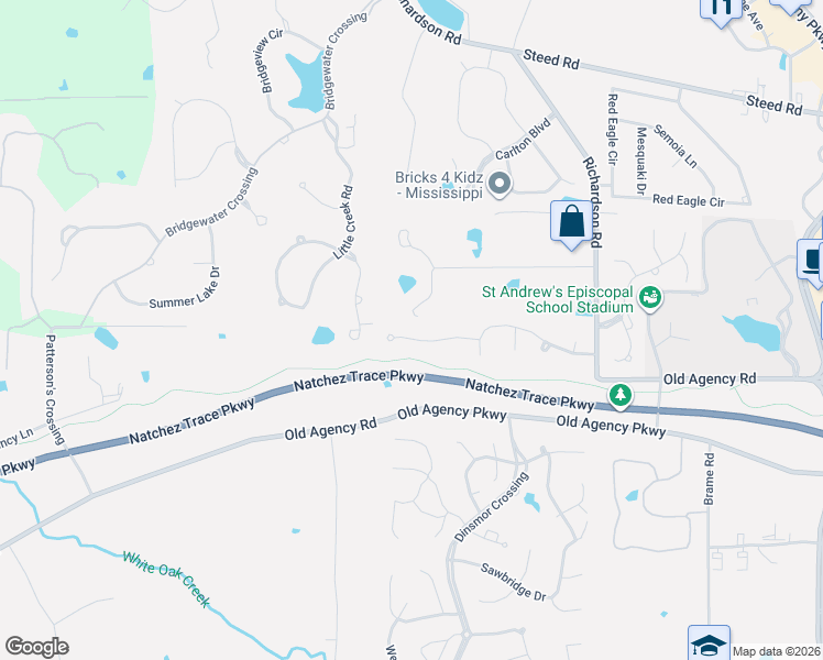 map of restaurants, bars, coffee shops, grocery stores, and more near 112 Cirencester Drive in Ridgeland