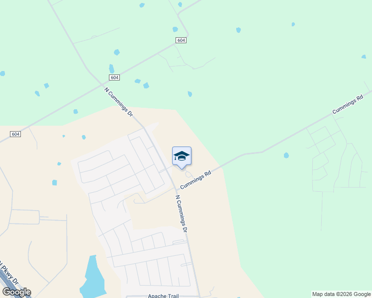 map of restaurants, bars, coffee shops, grocery stores, and more near 1700 North Cummings Drive in Alvarado