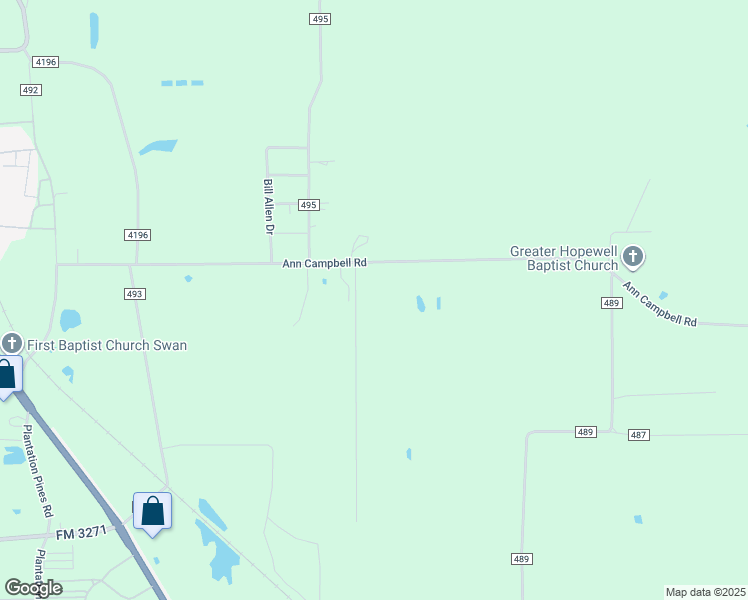 map of restaurants, bars, coffee shops, grocery stores, and more near 11656 Happy Acres in Tyler