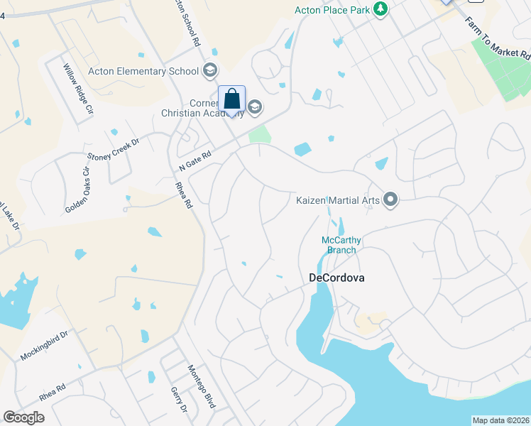 map of restaurants, bars, coffee shops, grocery stores, and more near 5011 Largo Drive in Granbury
