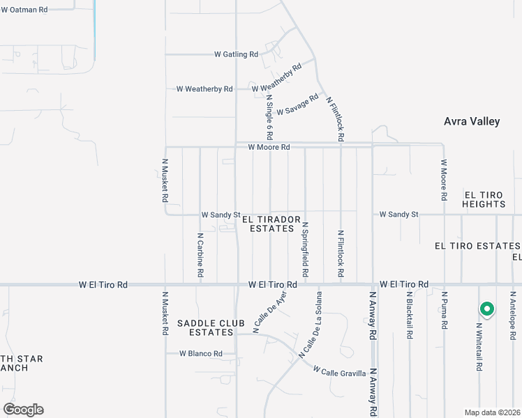 map of restaurants, bars, coffee shops, grocery stores, and more near 16925 West Sandy Street in Marana