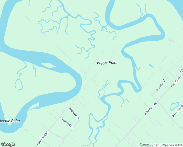 map of restaurants, bars, coffee shops, grocery stores, and more near 293 Fripp Point Road in Saint Helena Island