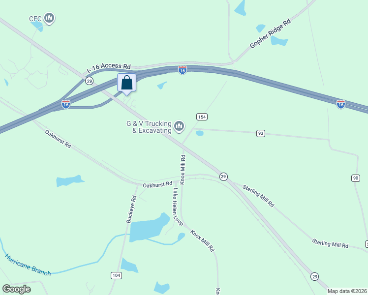 map of restaurants, bars, coffee shops, grocery stores, and more near 10215 Georgia 29 in Soperton