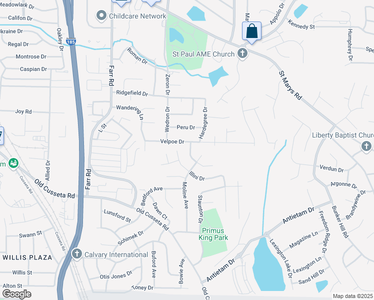 map of restaurants, bars, coffee shops, grocery stores, and more near 4512 Lasalle Drive in Columbus