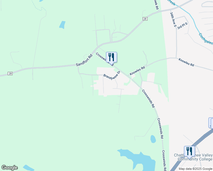 map of restaurants, bars, coffee shops, grocery stores, and more near 4108 Brandywine Drive in Phenix City