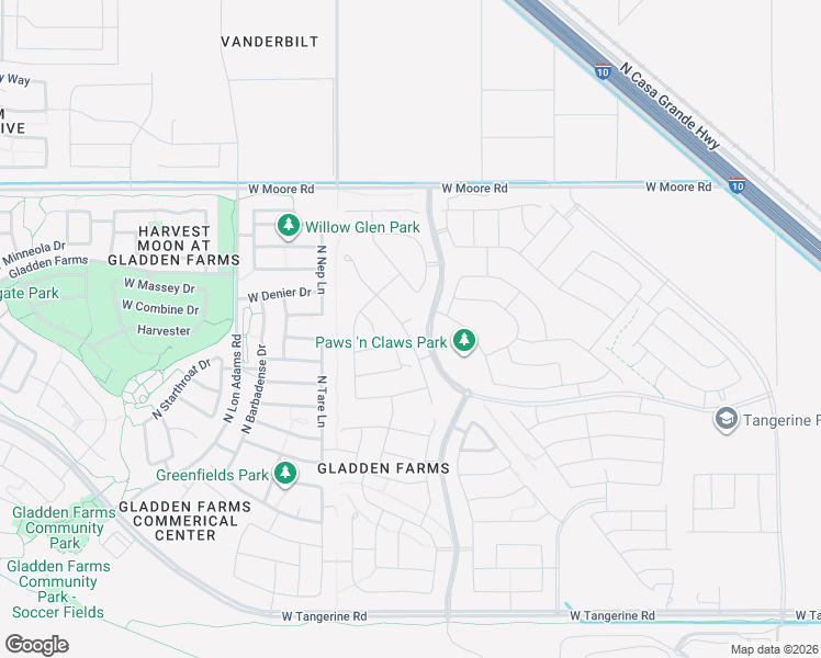 map of restaurants, bars, coffee shops, grocery stores, and more near 10836 W CLAXTON DR in Marana