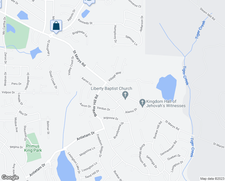 map of restaurants, bars, coffee shops, grocery stores, and more near 5246 Saint Marys Road in Columbus