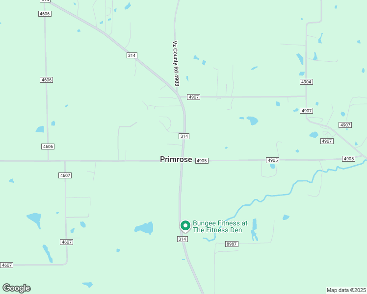 map of restaurants, bars, coffee shops, grocery stores, and more near County Road 8505 in Van Zandt