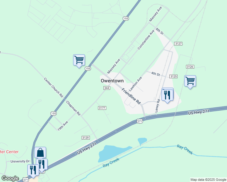 map of restaurants, bars, coffee shops, grocery stores, and more near 11850 Constantine Ave in Tyler