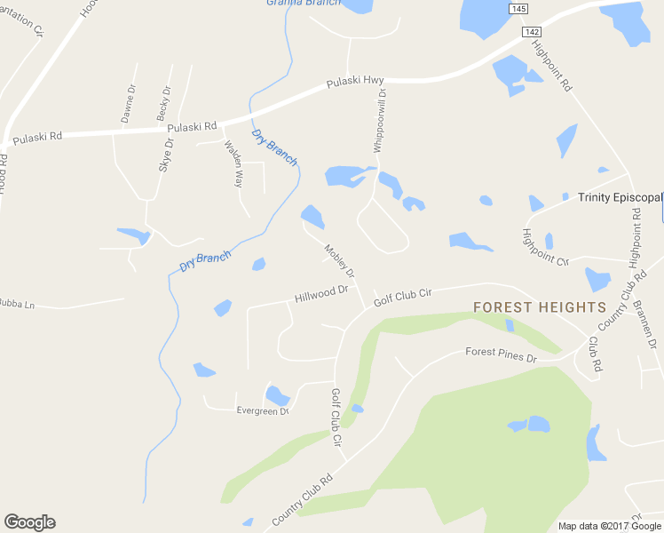 map of restaurants, bars, coffee shops, grocery stores, and more near 3 Woodrum Place in Statesboro