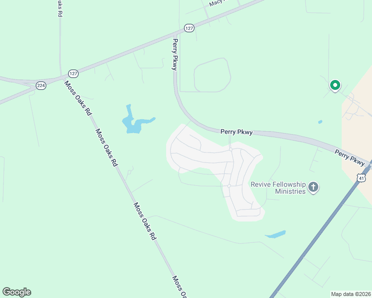 map of restaurants, bars, coffee shops, grocery stores, and more near 410 Silo Cir in Perry