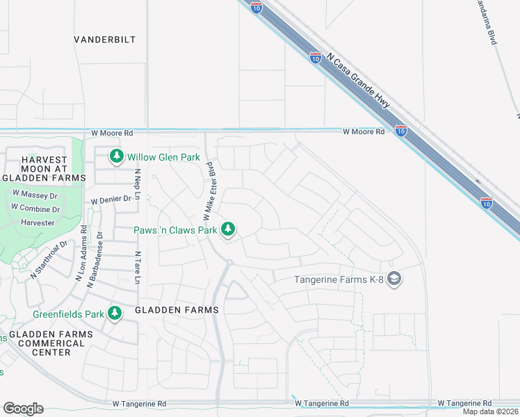 map of restaurants, bars, coffee shops, grocery stores, and more near 10835 South Morris Boulevard in Marana
