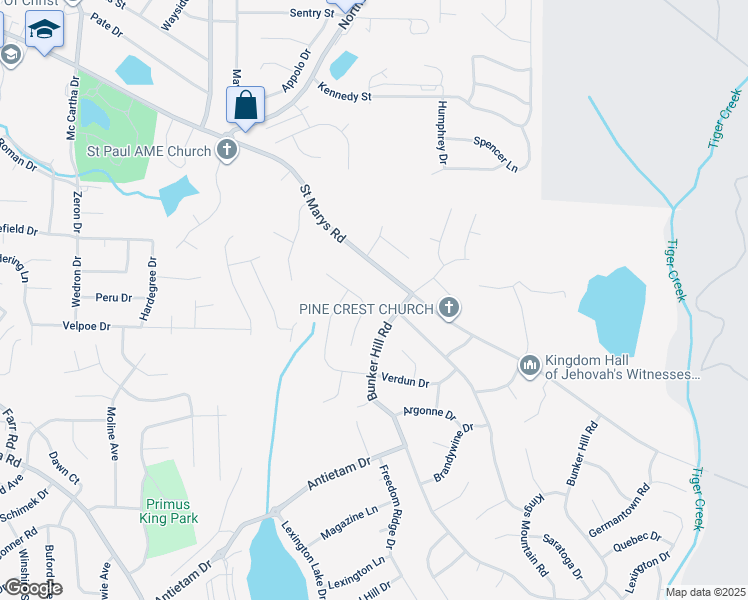 map of restaurants, bars, coffee shops, grocery stores, and more near 5062 Aaron Lane in Columbus