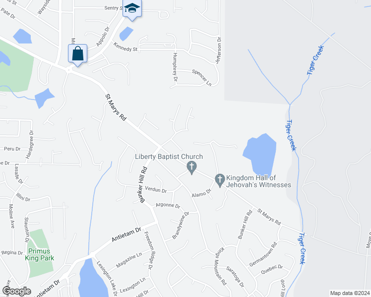 map of restaurants, bars, coffee shops, grocery stores, and more near 4525 Village Court in Columbus