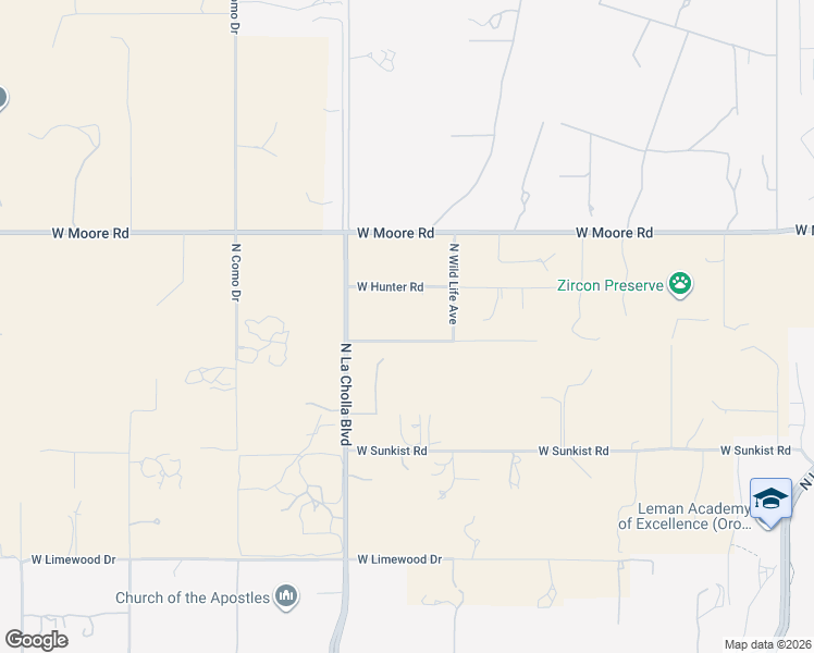 map of restaurants, bars, coffee shops, grocery stores, and more near 12580 North La Cholla Boulevard in Tucson