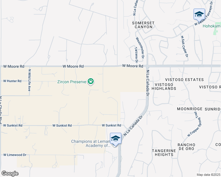 map of restaurants, bars, coffee shops, grocery stores, and more near 12680 North Zircon Lane in Tucson
