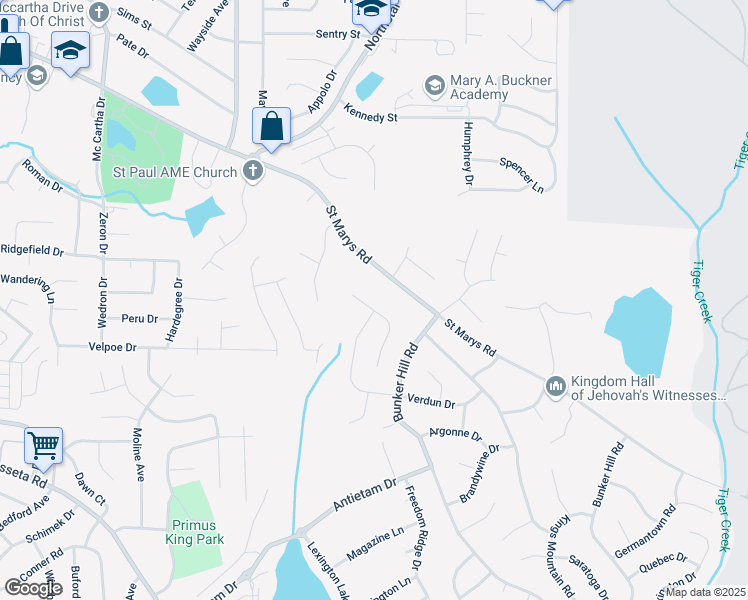 map of restaurants, bars, coffee shops, grocery stores, and more near 5034 Aaron Lane in Columbus
