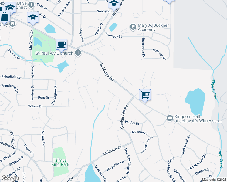 map of restaurants, bars, coffee shops, grocery stores, and more near 5034 Aaron Lane in Columbus