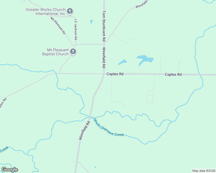 map of restaurants, bars, coffee shops, grocery stores, and more near 156 Yelverton Road in West Monroe