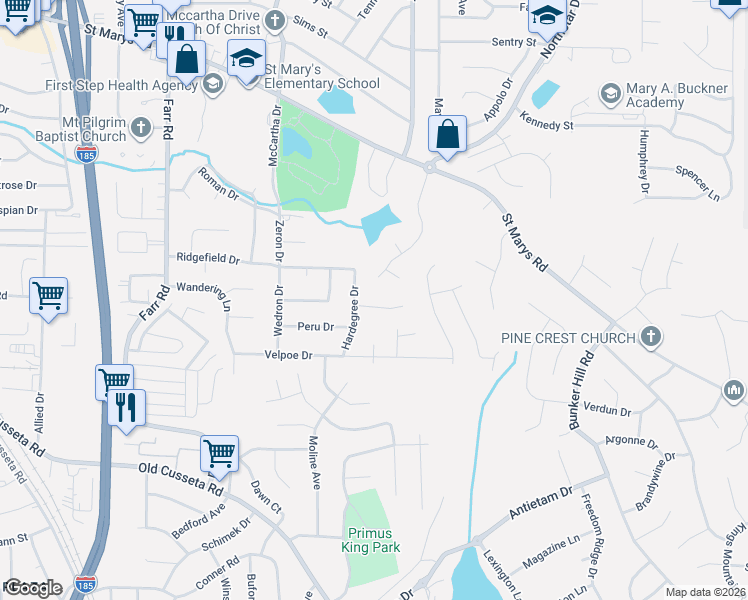 map of restaurants, bars, coffee shops, grocery stores, and more near 5007 Streator Dr in Columbus