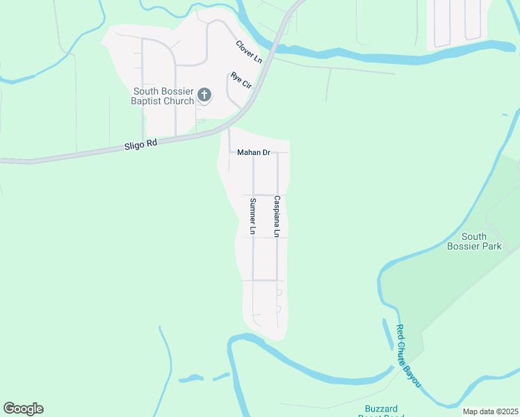 map of restaurants, bars, coffee shops, grocery stores, and more near 5755 Sumner Lane in Bossier City
