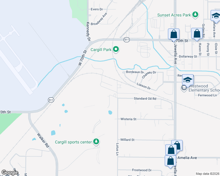 map of restaurants, bars, coffee shops, grocery stores, and more near 3108 Moore Station Road in Shreveport